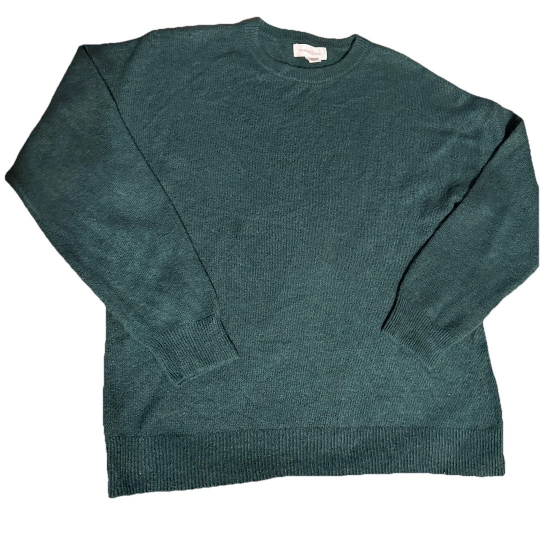 Treasure & Bond Men's Green Sweater Sz Small Organic Cotton Blend Hygge Forest